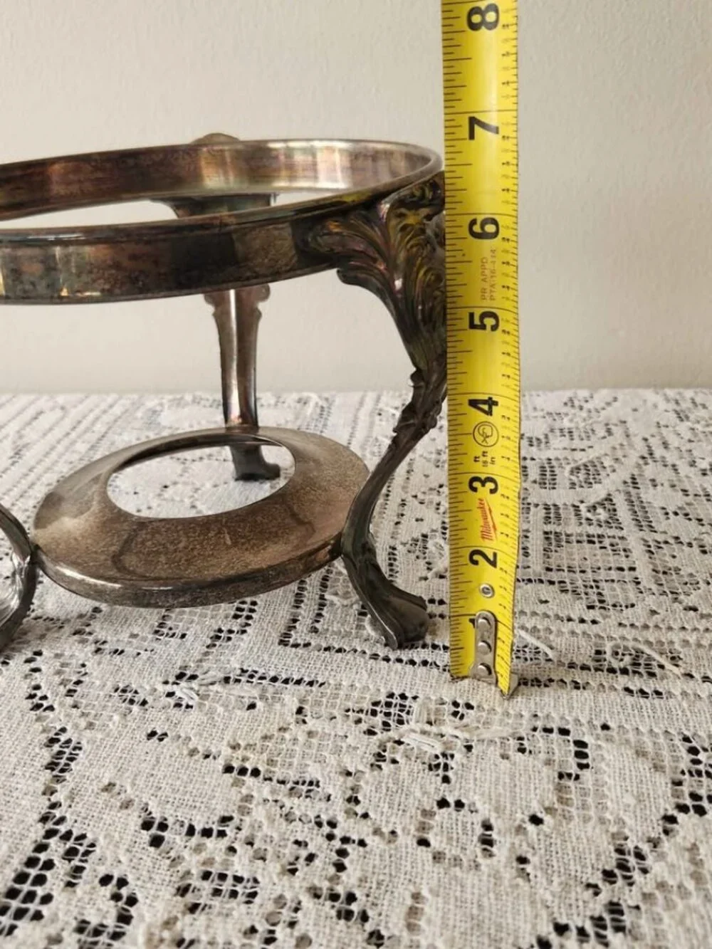 Vintage Silver Plated Dish Warmer Stand